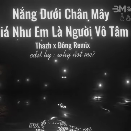Nắng Dưới Chân Mây x Giá Như Anh Là Người Vô Tâm - Thazh x Đông Remix Nhạc Remix Hot TikTok 2025