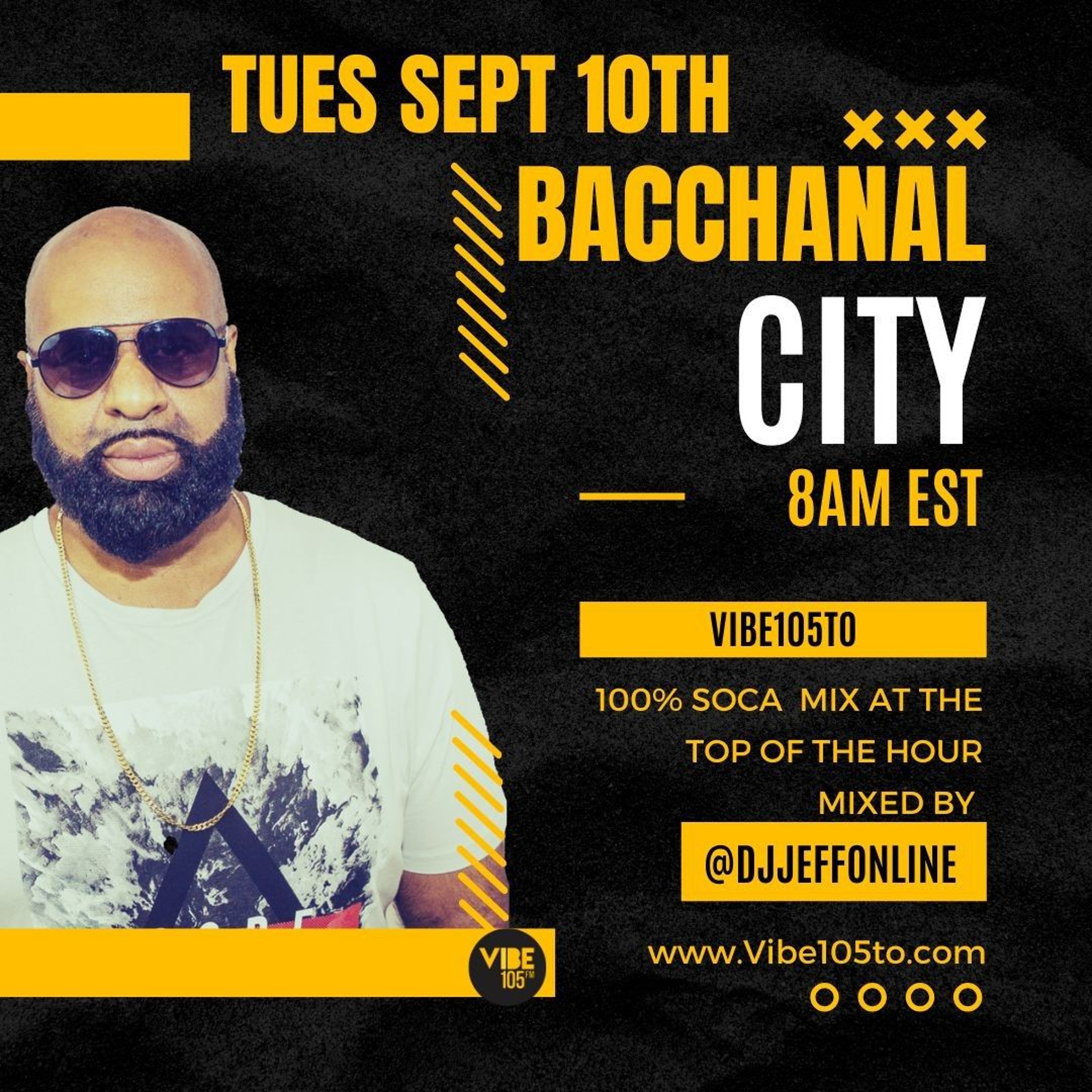 bachanal city guest dj spot 105.5fm