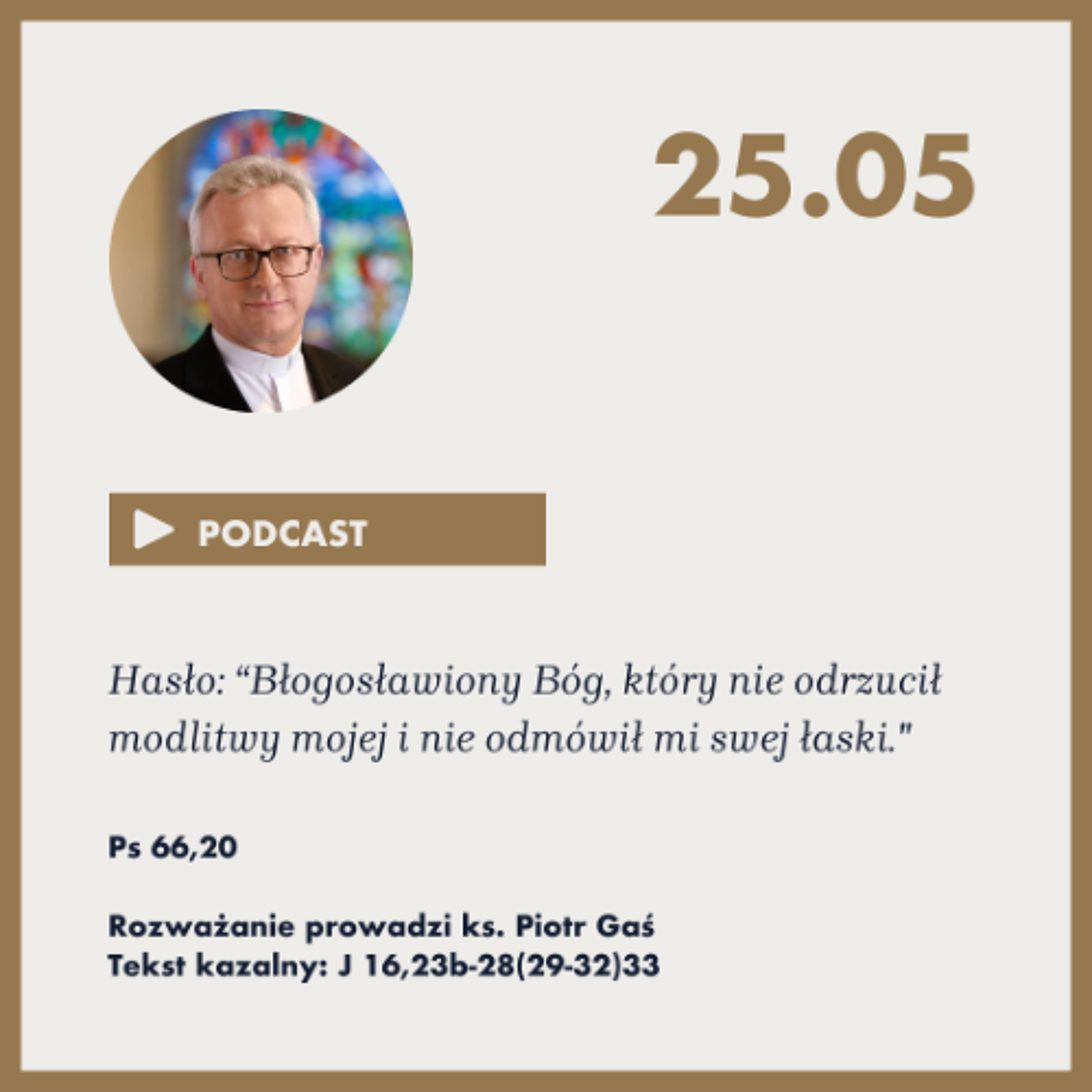 Niedziela ze Słowem, rozważanie z nabożeństwa z 25 maja 2025 episode artwork