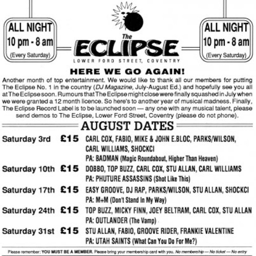 Mickey Finn - Live @ The Eclipse '3' - 24th August 1991 - Side B