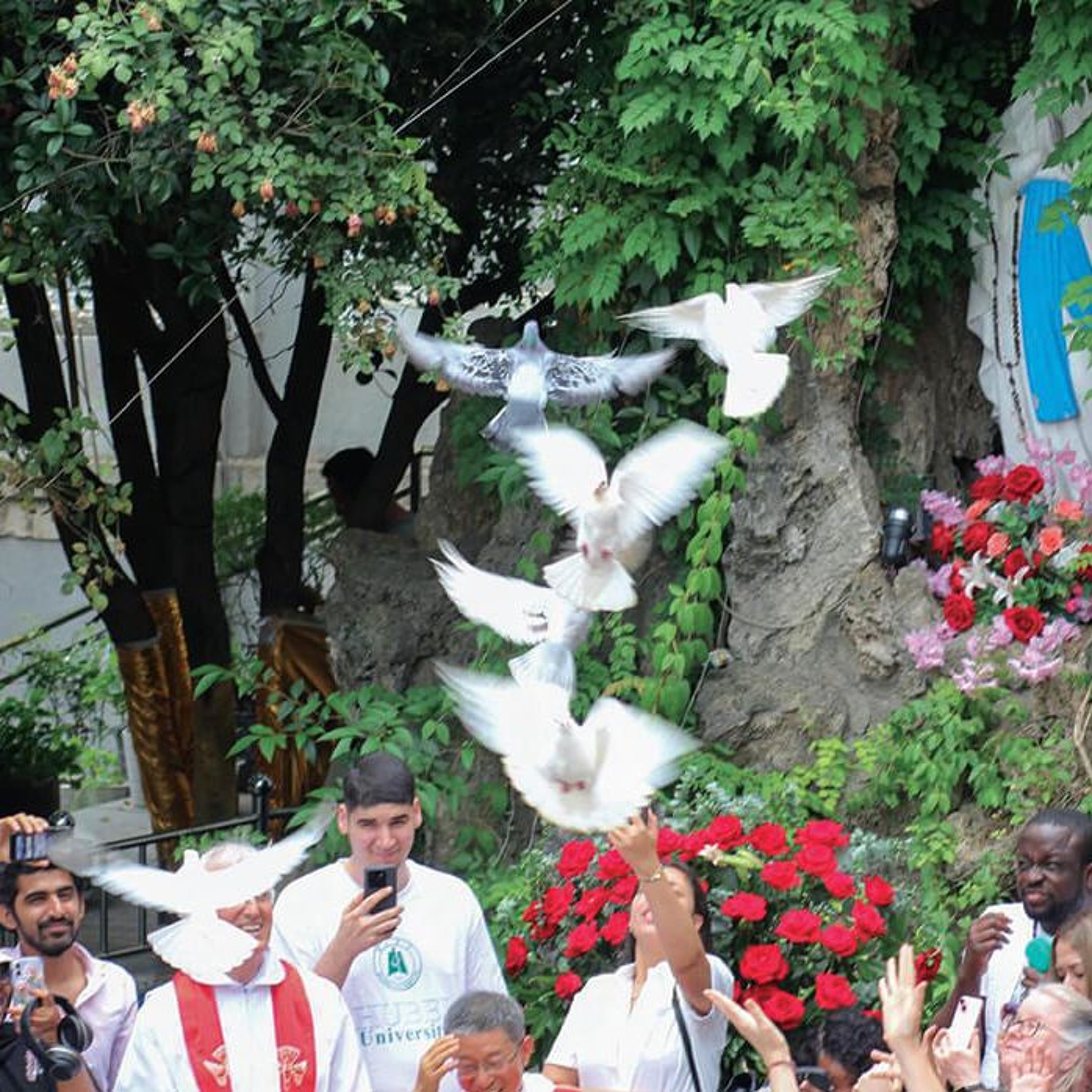 Doves symbolise the Holy Spirit on Pentecost Sunday episode artwork