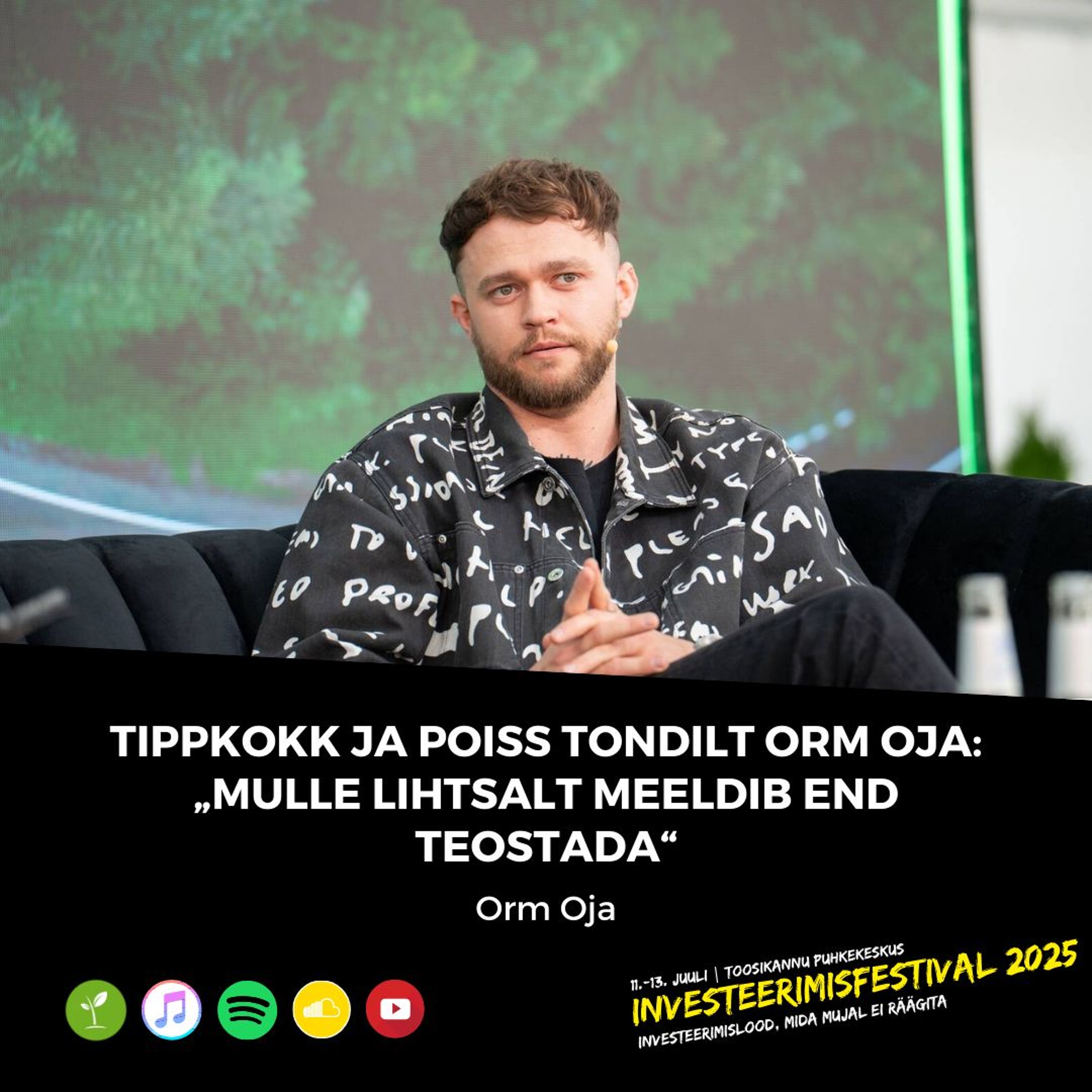 Orm Oja: Mulle lihtsalt meeldib end teostada