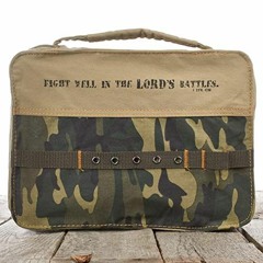 VIEW KINDLE 📝 Cotton Camouflage Silk-Screened Bible / Book Cover (Large) by  Christi