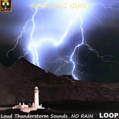 Loud Thunderstorm Sounds (NO RAIN) - Heavy Thunder, Lightning Strikes and Wind for Sleeping (LOOP)