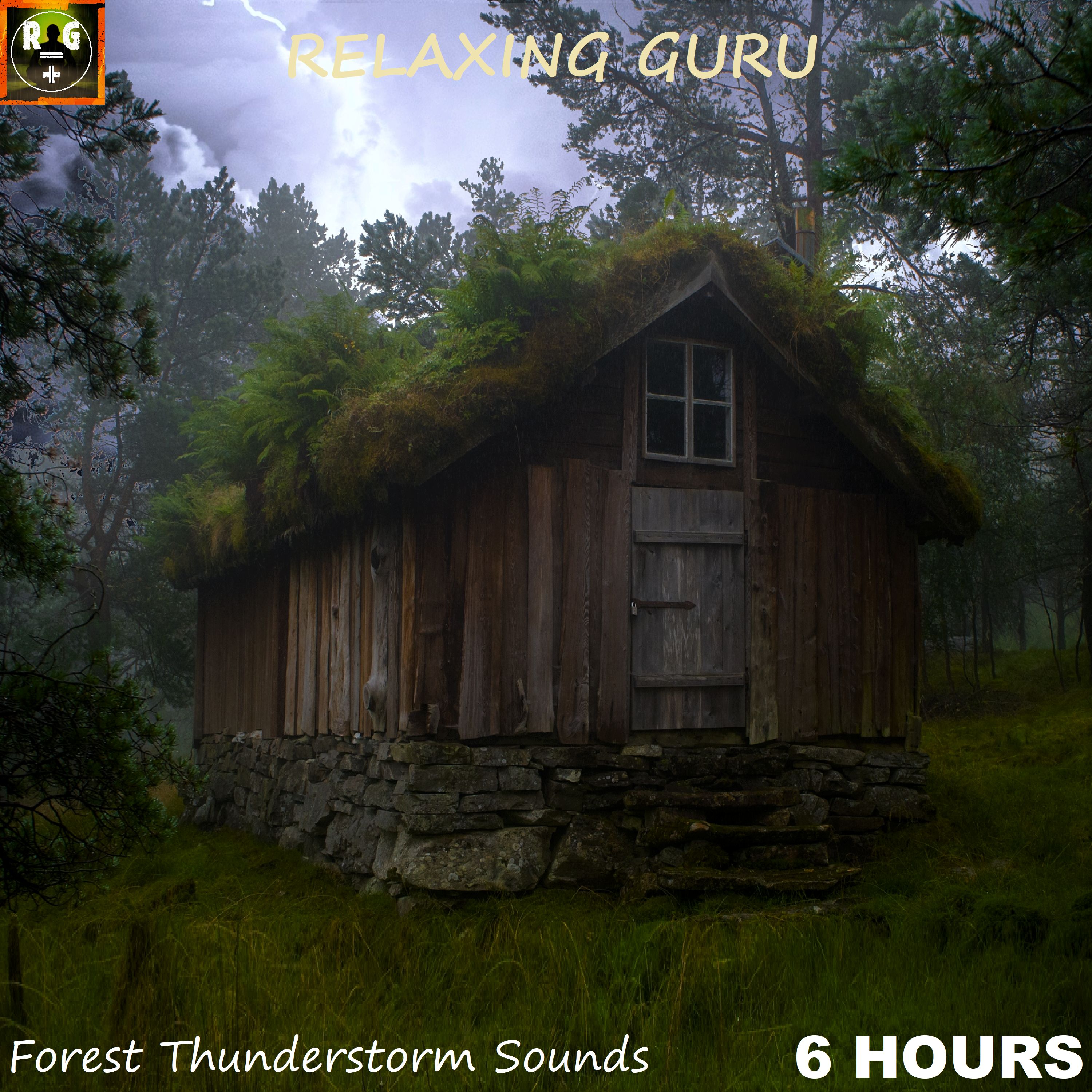 Aflaai Relaxing Rain & Thunder on a Wooden Hut deep in the Forest - Thunderstorm Sounds for Sleep (6 HOURS)