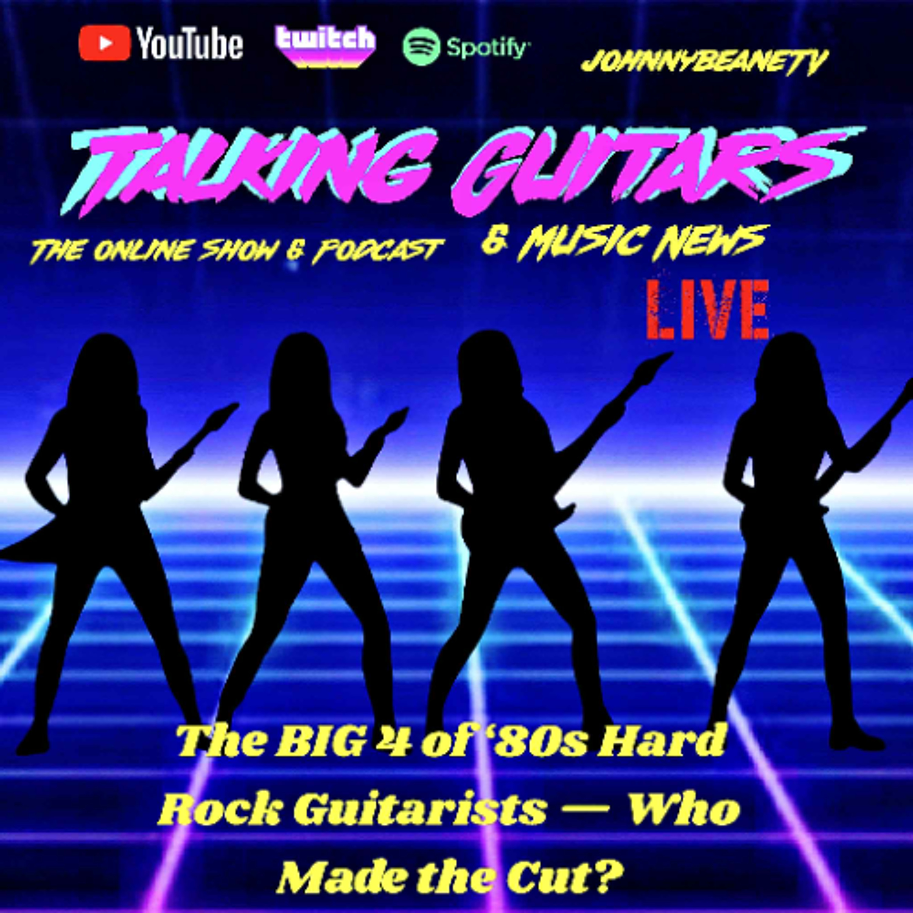 🎸 Talking Guitars: The BIG 4 of ‘80s Hard Rock Guitarists — Who Made the Cut? 🤘 8/10/25 episode artwork