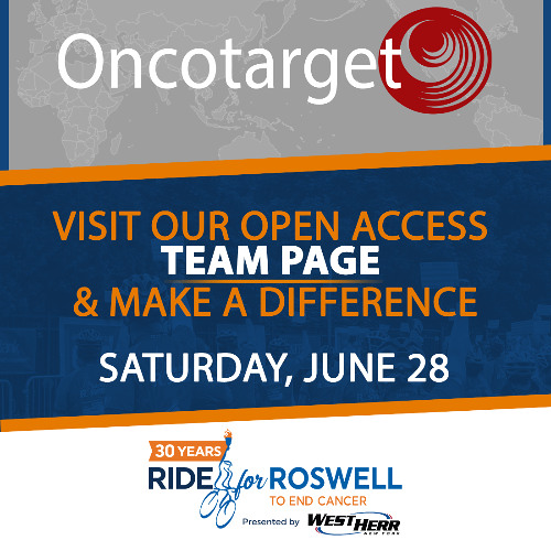 Oncotarget Sponsors Open Access Team in 2025 Ride for Roswell