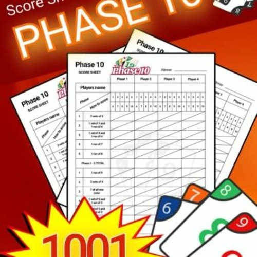 ❤️ Read Phase 10 Score Sheets: 1001 Games Large Score Pads for Scorekeeping Phaze Ten Card Game
