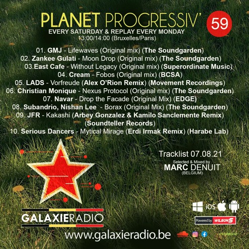 Marc Denuit // Planet Progressiv' 059 07.08.21 Galaxie Radio Belgium