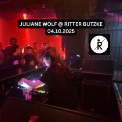 JULIANE WOLF @ RITTER BUTZKE | 04.10.2025 | ÖLFASSLAGER