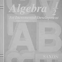 FREE EPUB 🖋️ Saxon Algebra 1/2: An Incremental Development, Test Forms by  Saxon Pub