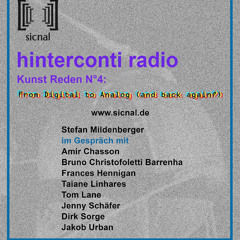 hinterconti radio Kunst Reden N° 4: From Digital to Analog (and back again?)