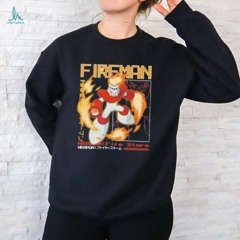 Official Megaman Capcom Fireman Large Print Shirt