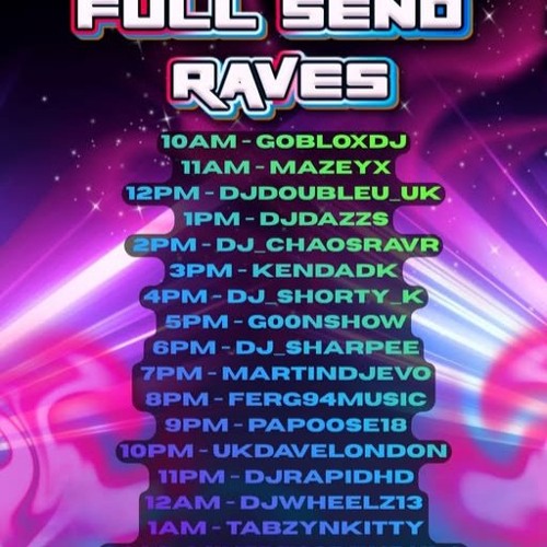 Stream Full Send Fridays 07.08.26 by DJ_Chaosravr | Listen online