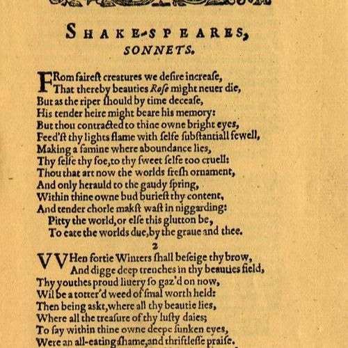 Stream Sonnet 1 - William Shakespeare - read by Simon Francis from Simon &  Shakespeare | Listen online for free on SoundCloud