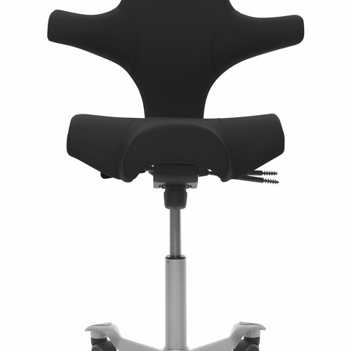 HAG Capisco 8106 Xtreme Silla De Oficina Giratoria De Tela, Muelle De Gas Estándar, 200 Mm, Altura Del Asiento 47-65,5 Cm, Ruedas Blandas (negro