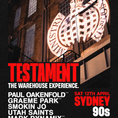 Live @ MOS Testament 90's session, April 12 White Bay Power Station, Sydney