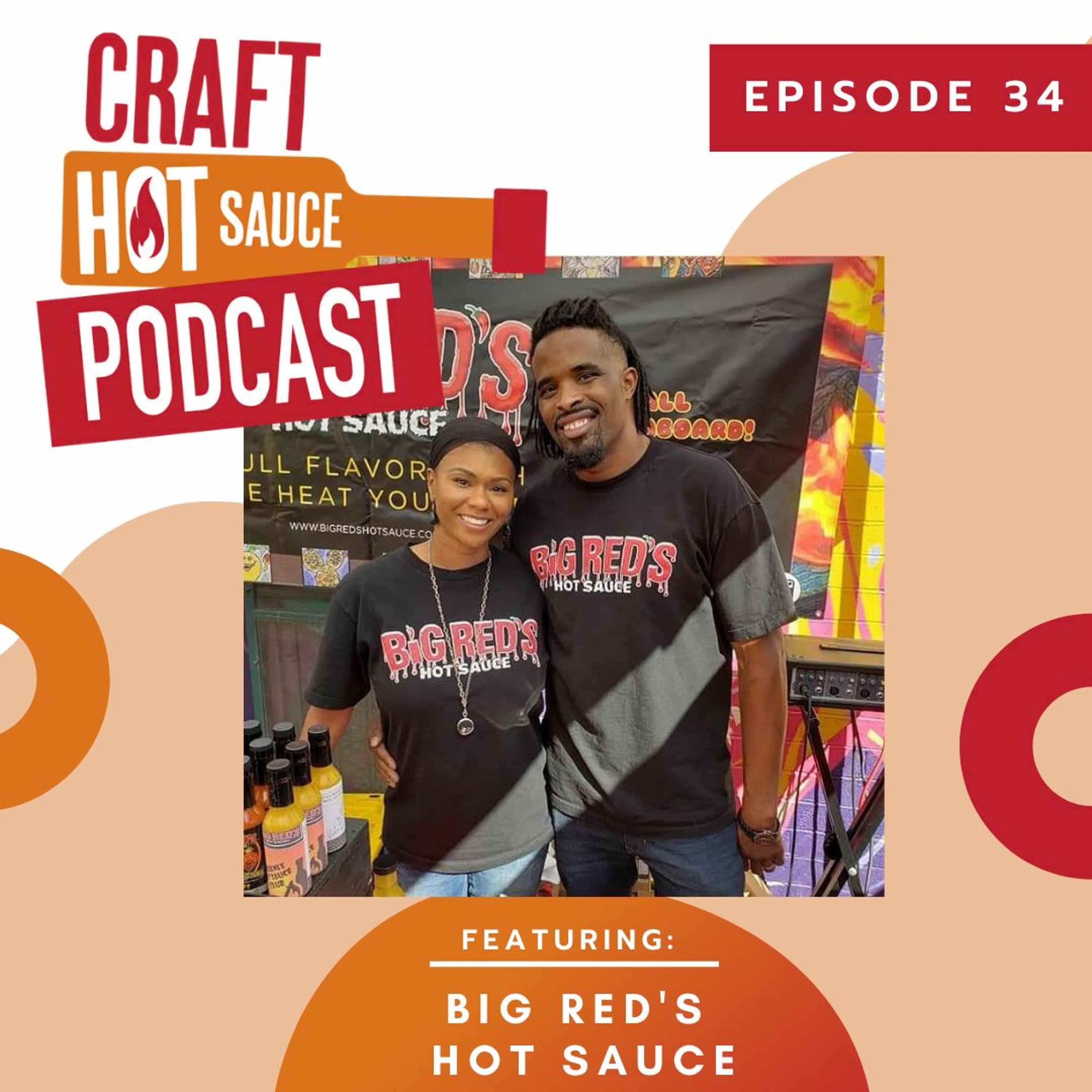 Paul and Tasia of Big Red's Hot Sauce on their entrepreneurial journey episode artwork