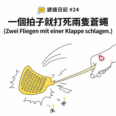 【諺語日記】#24 – 一個拍子就打死兩隻蒼蠅(Zwei Fliegen mit einer Klappe schlagen.)