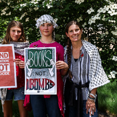 Mattie, Annabel and Violet on the Debt Collective's 'Fund Education, Not Genocide' Rally