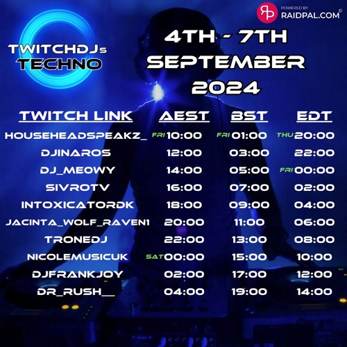 Live @ Twitch.tv/SivroTV - 09/06/2024 [Twitch DJs Techno Raid Train]