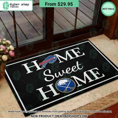 Buffalo Bills Buffalo Sabres Home Sweet Home Doormat