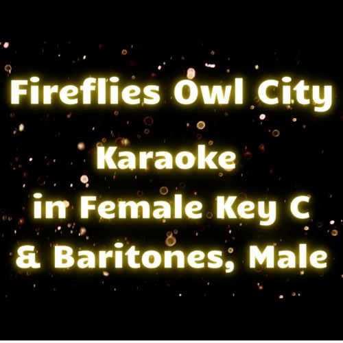 Stream Fireflies Owl City Karaoke In Female Key C And Baritones, Male