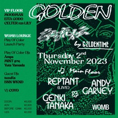 GOLDEN -豪流伝- by GOLDENTIME Genki Tanaka (Live at WOMB 2023 Nov)