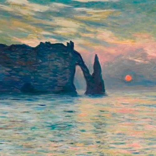 Audio Description: Claude Monet, "The Cliff, Étretat, Sunset"