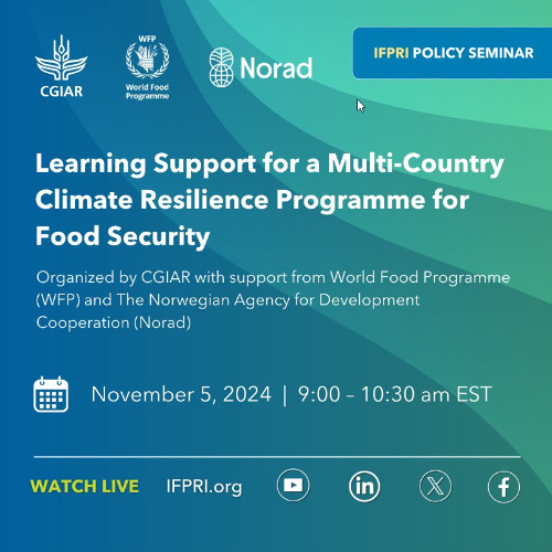 Learning Support for a Multi-Country Climate Resilience Programme for Food Security