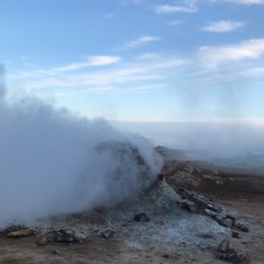 Iceland, Hverir Geothermal Area, April 2020 sulfuric smoker