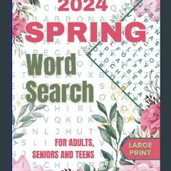 [PDF] ✨ Spring Word Search for Adults Large Print: Themed Activity Puzzle Book for Adults, Seniors