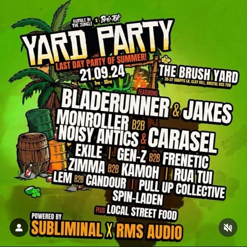 RUMBLE IN THE JUNGLE X Bris Tek Yard Party - Warm up set - 21.09.24