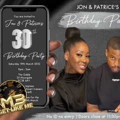 Patrice & Jon - 30th Birthday Celebration (Live Afrobeats Mix)- By DJ M3-GLM