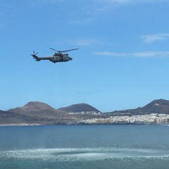 Helicóptero pasando cerca y alejándose, LPA (MONO)