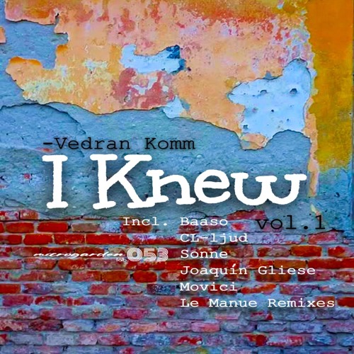 Vedran Komm - I Knew (Original_Mix) OUT SOON!