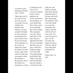 Psalm 104:1-14