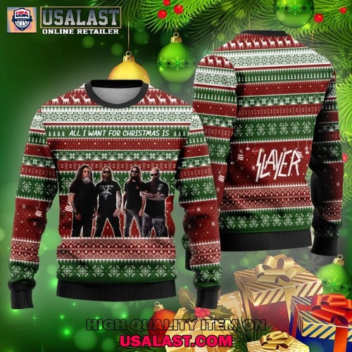Metal band ugly christmas sweater sales