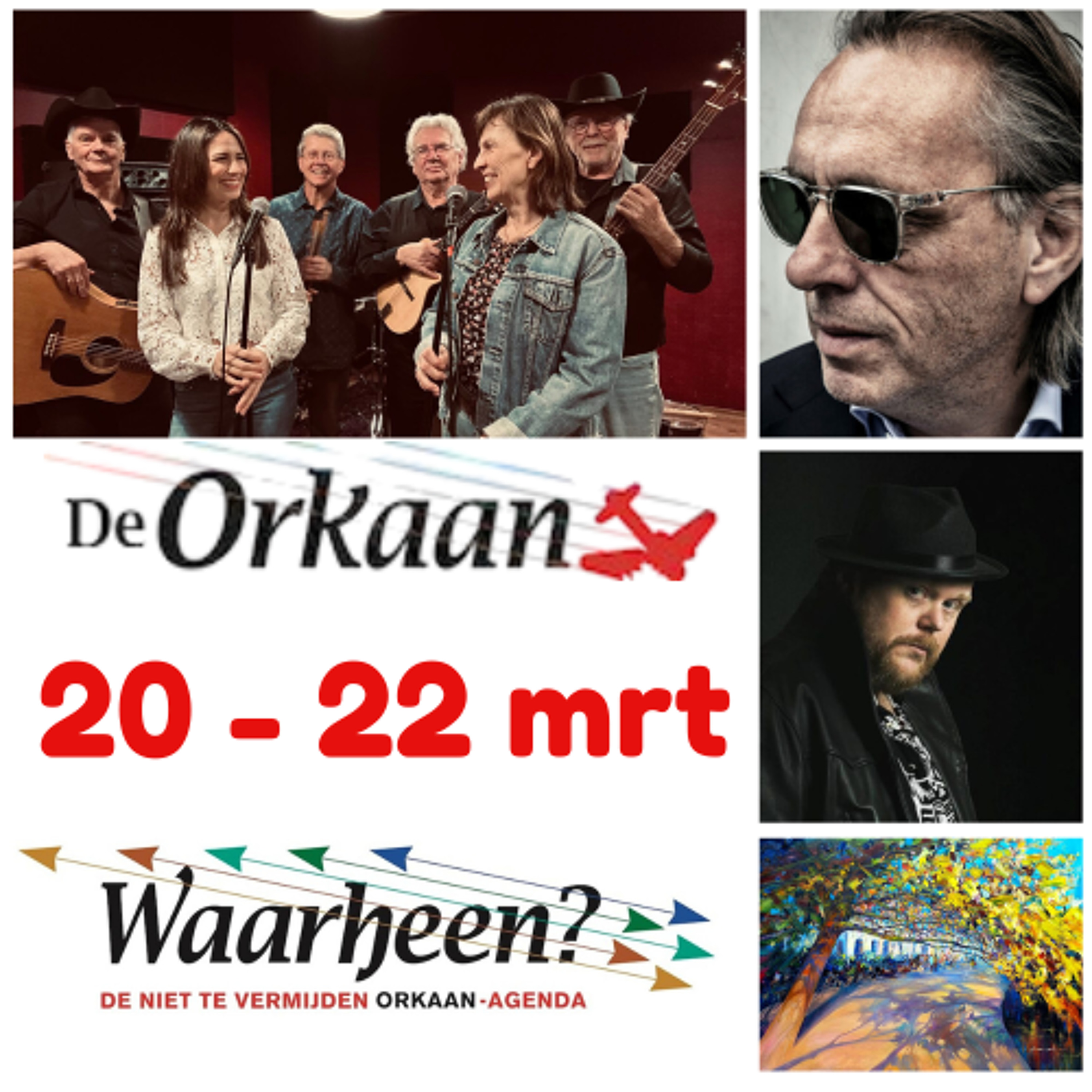 Waarheen - Zaanse uitgaanstips van De Orkaan (20 - 22 maart)