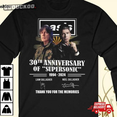 Oasis 30th Anniversary Of Supersonic 1994-2024 Thank You For The Memories Signatures Shirt