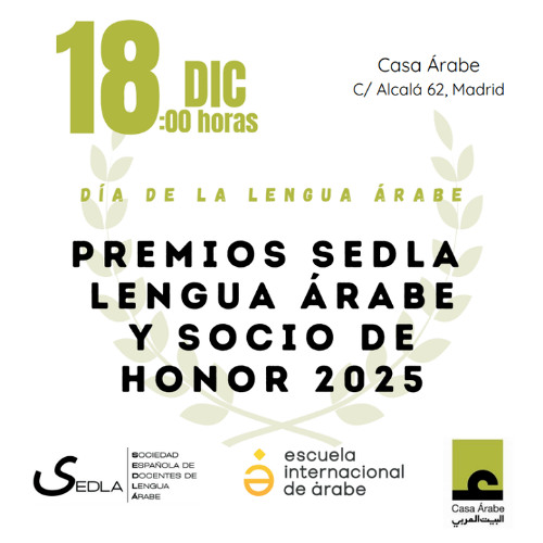 Día Internacional de la Lengua Árabe: Entrega de los premios SEDLA 2025