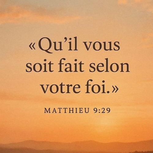 Vendredi 17.10.2025 • Matthieu 9.27-35 • Malgré L'OPPOSITION, Jésus nous fait CROIRE, VOIR et PARLER