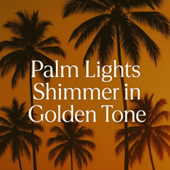 Palm lights shimmer in golden tone