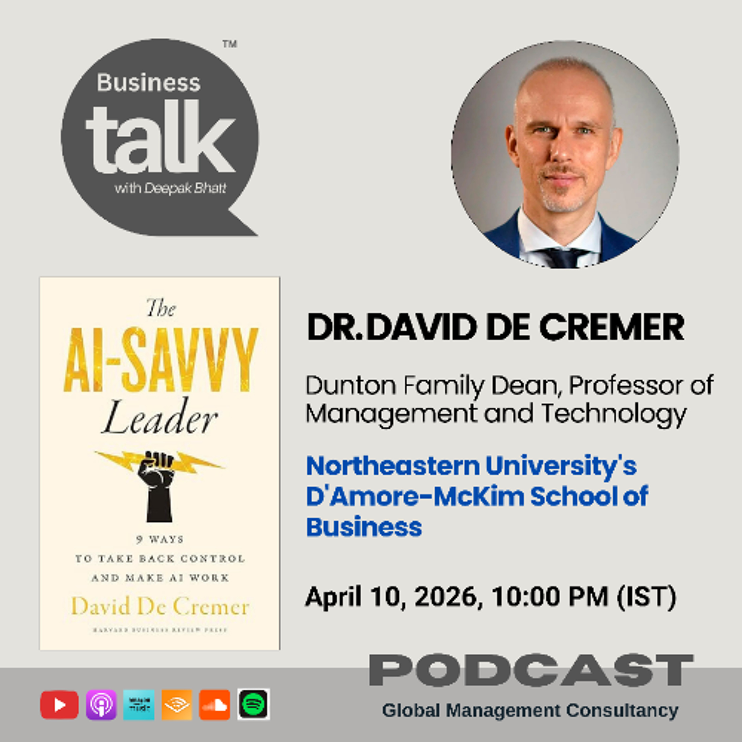 AI as Co-Worker, Not Employee: Dr. David De Cremer on Human-Centered AI episode artwork