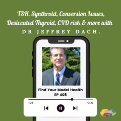 #405 TSH, Synthroid, Conversion Issues, Desiccated Thyroid, CVD Risk, & more with Dr Jeffrey Dach