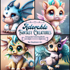 [DOWNLOAD] EBOOK 📔 Adorable Fantasy Creatures Grayscale Coloring Book: 35 Lovable im