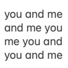 you and me (unreleased)
