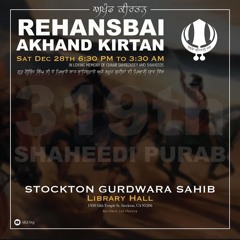 Bibi Mehakpreet Kaur Jee (Phagwara) Raensabaayee Keertan Smaagam - Stockton, CA - Dec 28 2024