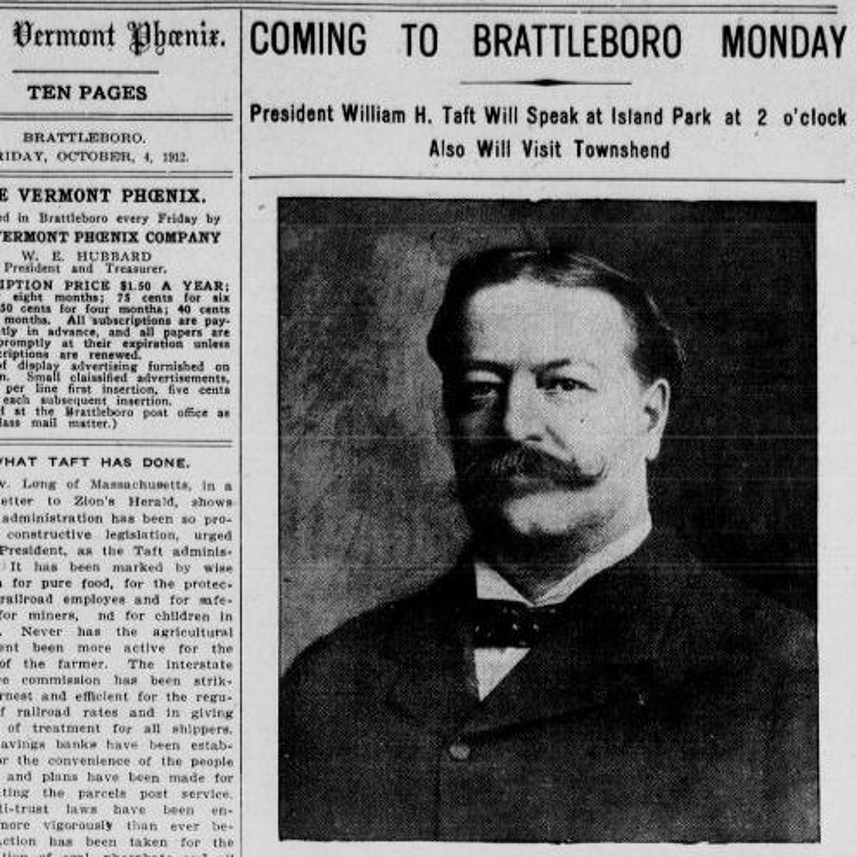 BHS Podcast 69 - President Taft, Thank You Ma'ams and Fustian episode artwork