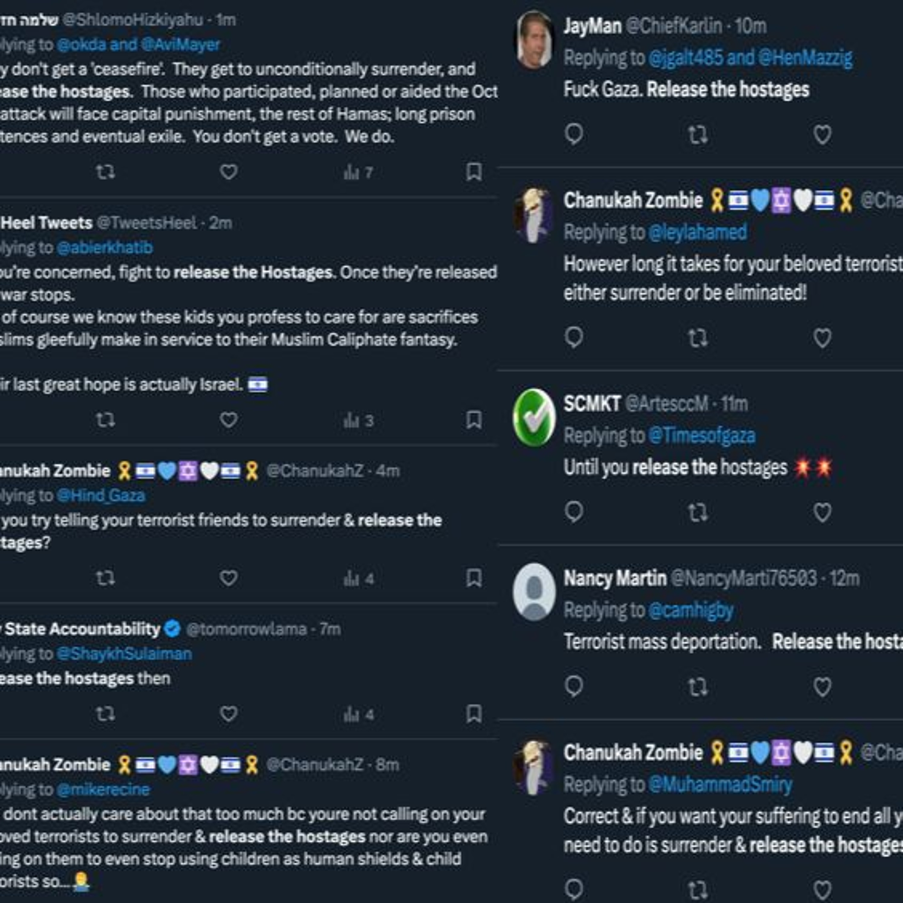 What Israel Supporters Really Mean When They Say "Release The Hostages"